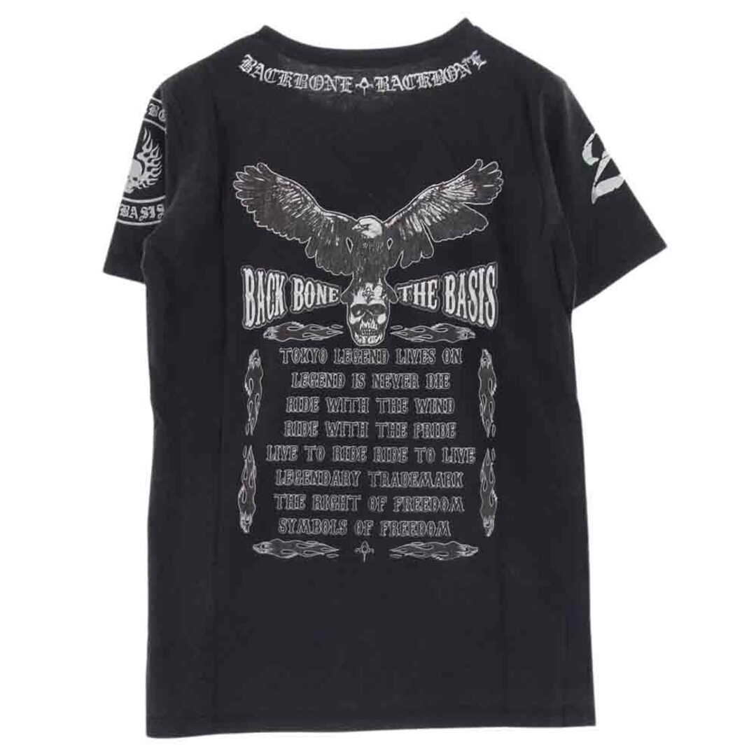 BACKBONE(バックボーン)のBACKBONE バックボーン Ｔシャツ BB09SS-C21 THE BASIS ザベイシス ロゴ プリント 半袖 Tシャツ ブラック系 M【中古】 メンズのトップス(シャツ)の商品写真