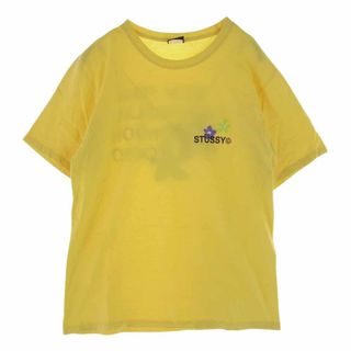 STUSSY ステューシー Ｔシャツ フラワー プリント Tシャツ イエロー イエロー系 M【中古】