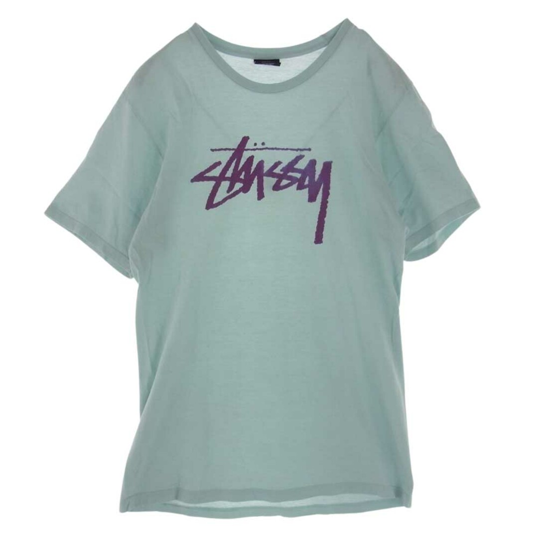 STUSSY(ステューシー)のSTUSSY ステューシー Ｔシャツ ロゴ プリント Tシャツ 半袖 ライトブルー系 M【中古】 メンズのトップス(シャツ)の商品写真