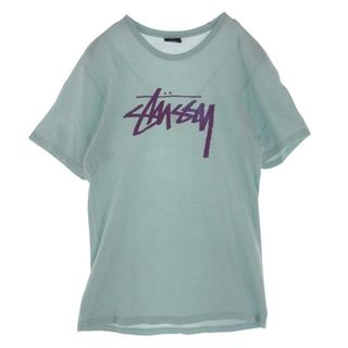 ステューシー(STUSSY)のSTUSSY ステューシー Ｔシャツ ロゴ プリント Tシャツ 半袖 ライトブルー系 M【中古】(シャツ)