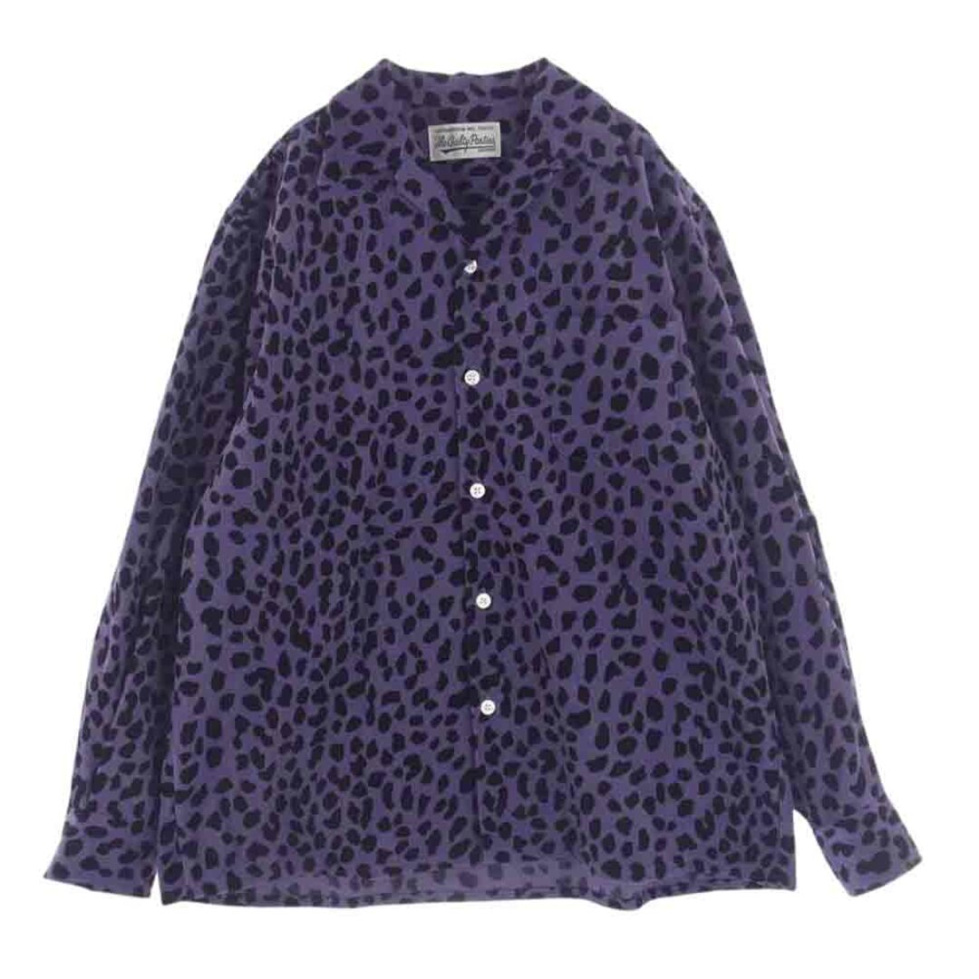 WACKO MARIA(ワコマリア)のWACKO MARIA ワコマリア 長袖シャツ 22AW  LEOPARD CORDUROY SHIRT レオパード コーデュロイ シャツ パープル系 M【中古】 メンズのトップス(シャツ)の商品写真