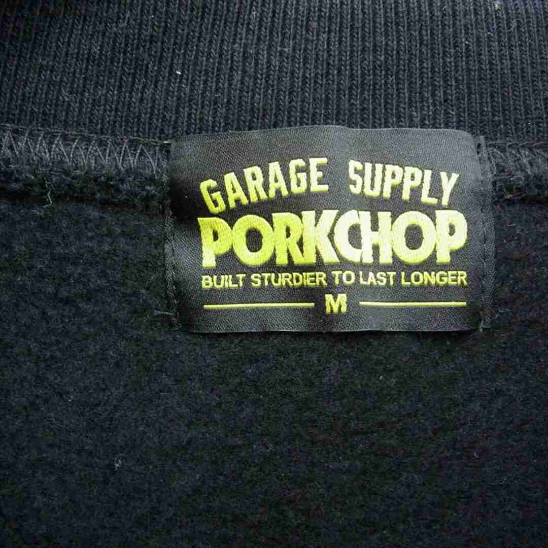 ポークチョップ PORKCHOP GARAGE SUPPLY スウェット PORK BACK SWEAT バックプリント クルー スウェット ブラック系 M【中古】 メンズのトップス(スウェット)の商品写真