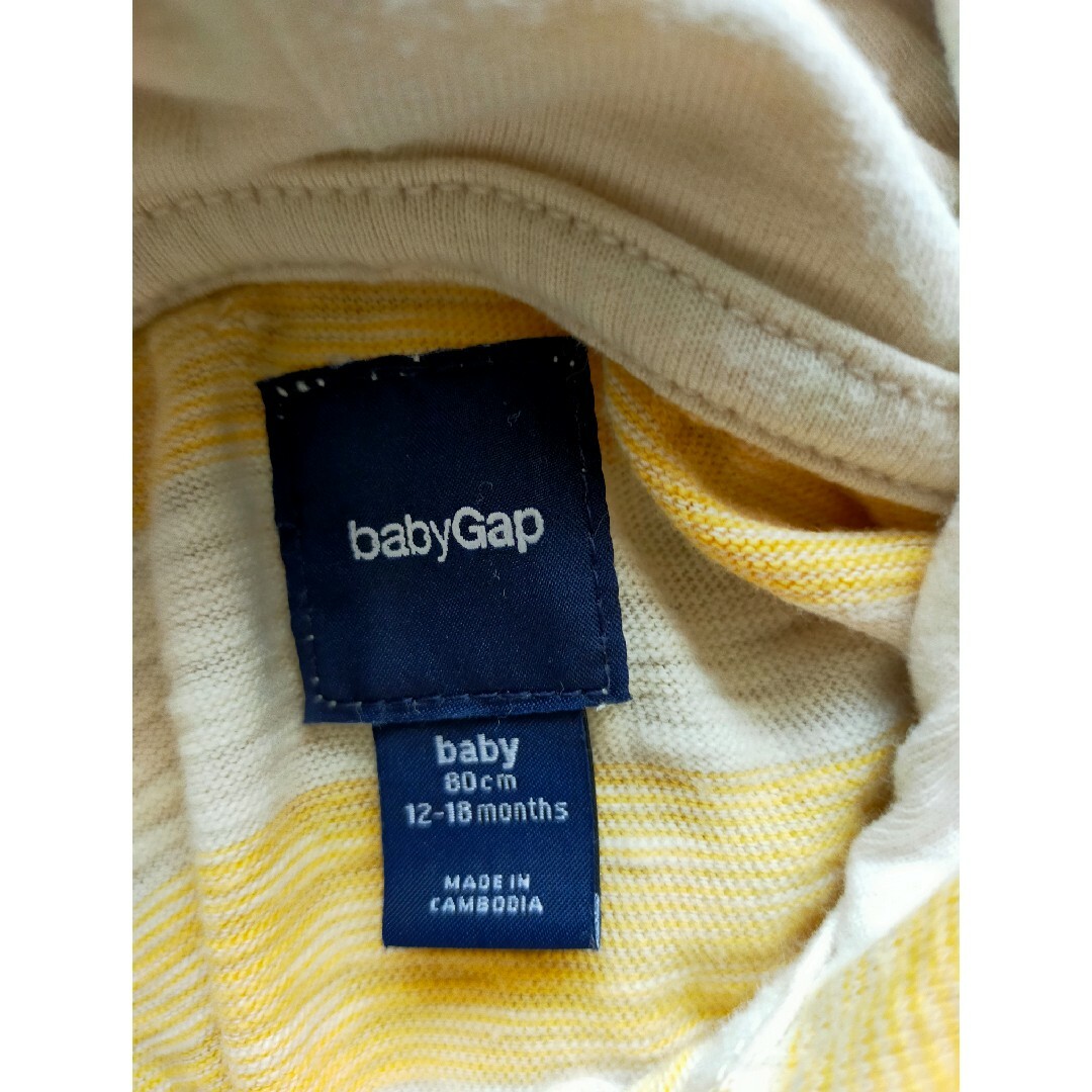 babyGAP(ベビーギャップ)のbaby GAP ベビーギャップ　トップス　パーカ　ロングTシャツ キッズ/ベビー/マタニティのベビー服(~85cm)(Ｔシャツ)の商品写真