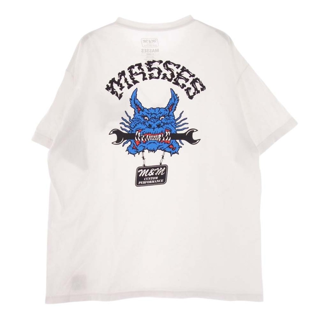 エムアンドエム M&M Ｔシャツ 22SS MASSES MAD DOG TEE マシス ドッグ 半袖 Tシャツ カットソー ホワイト系 XL【中古】 メンズのトップス(シャツ)の商品写真