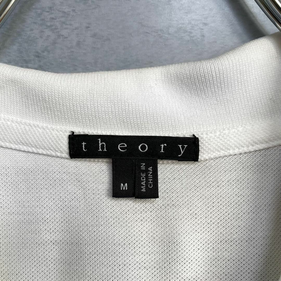 theory(セオリー)のセオリー　Theory　メンズ　無地　コットン　半袖　ポロシャツ　ホワイト　M メンズのトップス(ポロシャツ)の商品写真