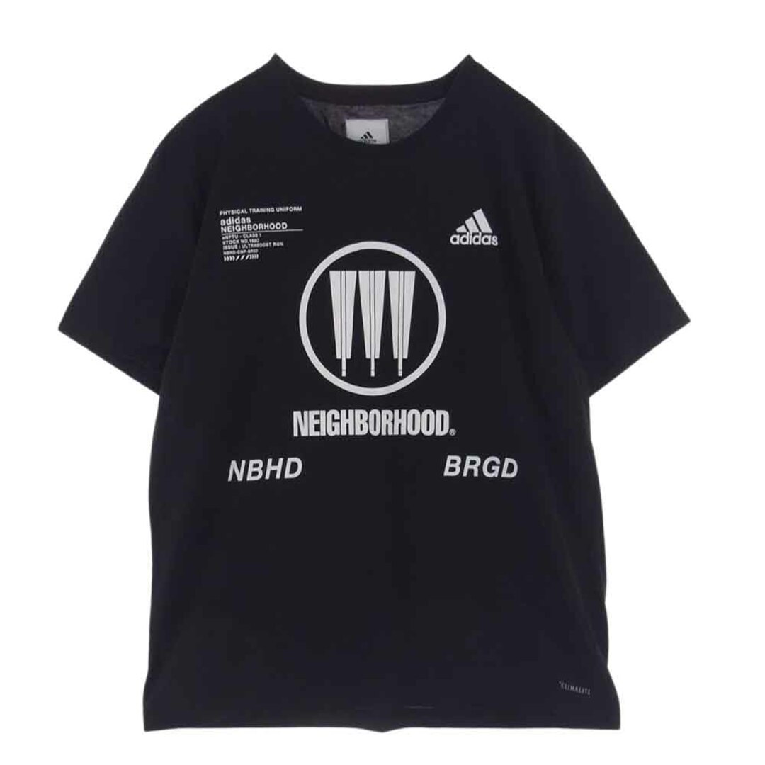 NEIGHBORHOOD(ネイバーフッド)のNEIGHBORHOOD ネイバーフッド Ｔシャツ × adidas アディダス プリント Tシャツ  ブラック系 XO【中古】 メンズのトップス(シャツ)の商品写真