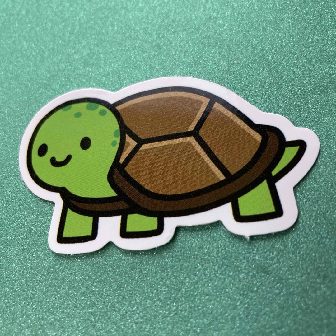 ⭐️人気⭐️茶色、緑⭐️カメの防水ステッカー Turtle Sticker