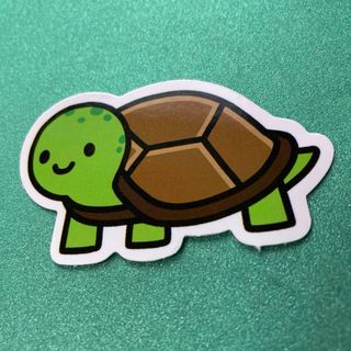 ⭐️人気⭐️茶色、緑⭐️カメの防水ステッカー Turtle Sticker(車外アクセサリ)