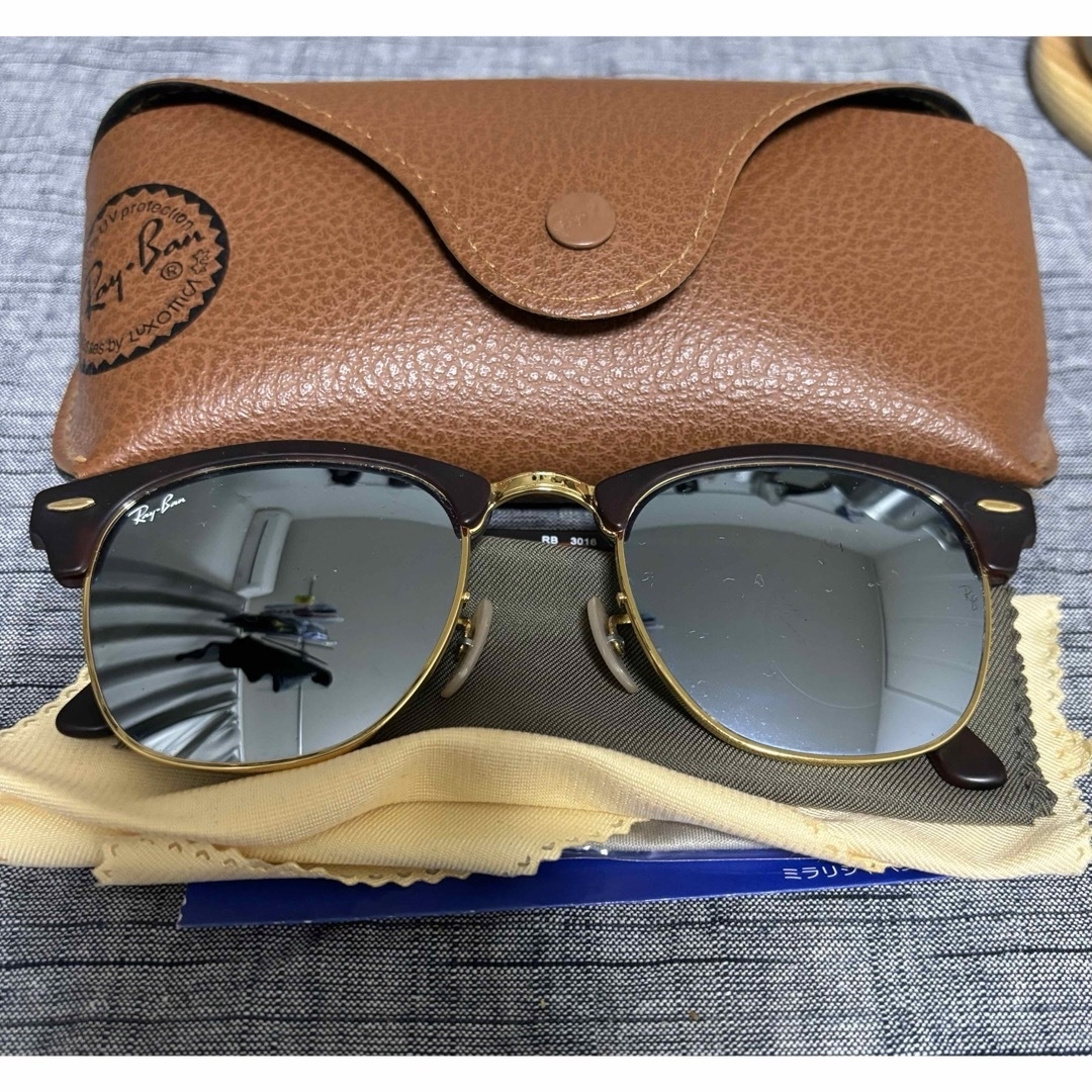 Ray-Ban(レイバン)のRay-Ban CLUBMASTER FLASH LENSES シルバー メンズのファッション小物(サングラス/メガネ)の商品写真