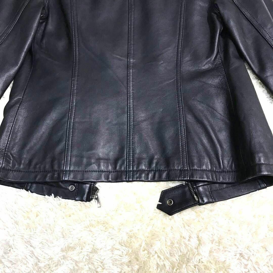 本革　レディース　ライダース　ジャケット　ブラック レディースのジャケット/アウター(ライダースジャケット)の商品写真