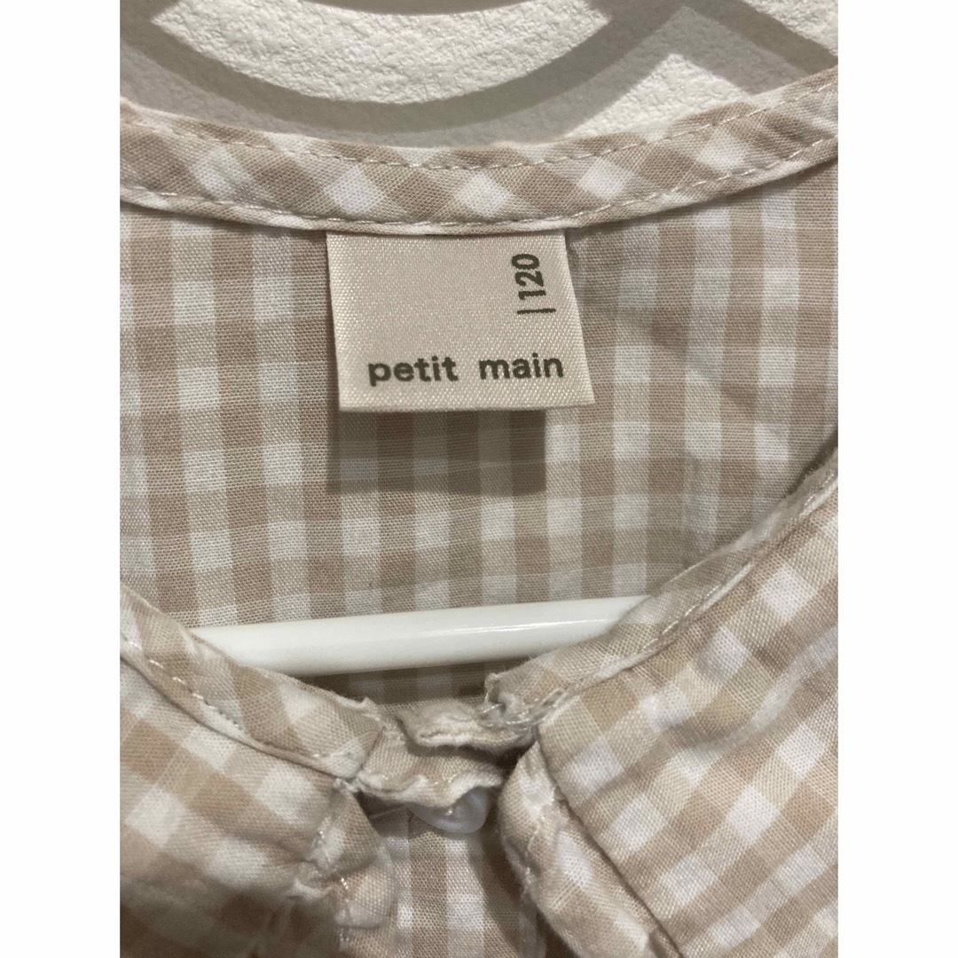 petit main(プティマイン)のプティマイン petit main.*ギンガムチェック ブラウス セーラ キッズ/ベビー/マタニティのキッズ服女の子用(90cm~)(ブラウス)の商品写真