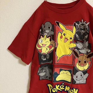 ポケモン - ポケモンピカチュウキャラクターTシャツゲームアニメビッグプリントロゴ半袖tシャツ