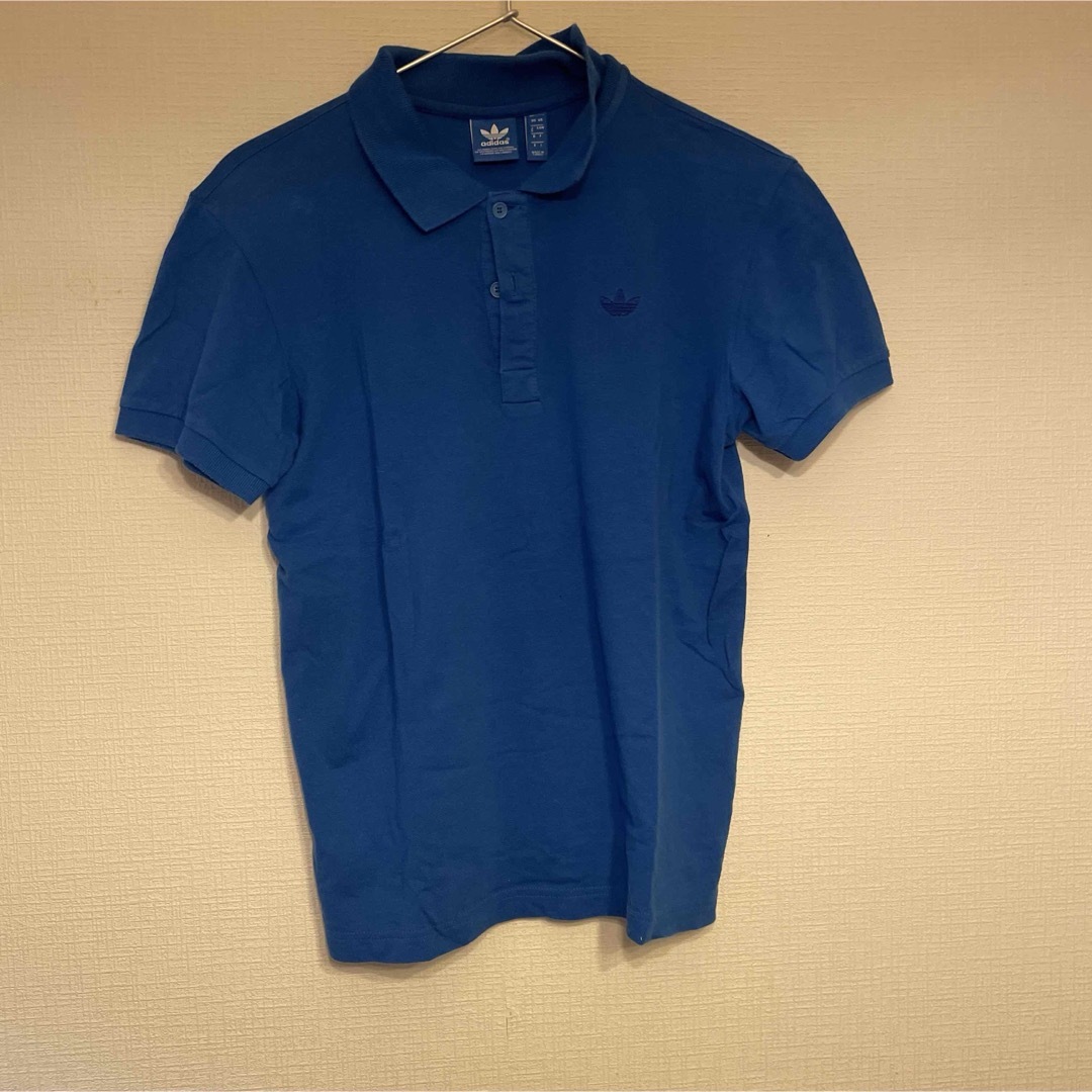 adidas(アディダス)のアディダス　adidas originals ポロシャツ　ブルー　青　半袖シャツ メンズのトップス(Tシャツ/カットソー(半袖/袖なし))の商品写真