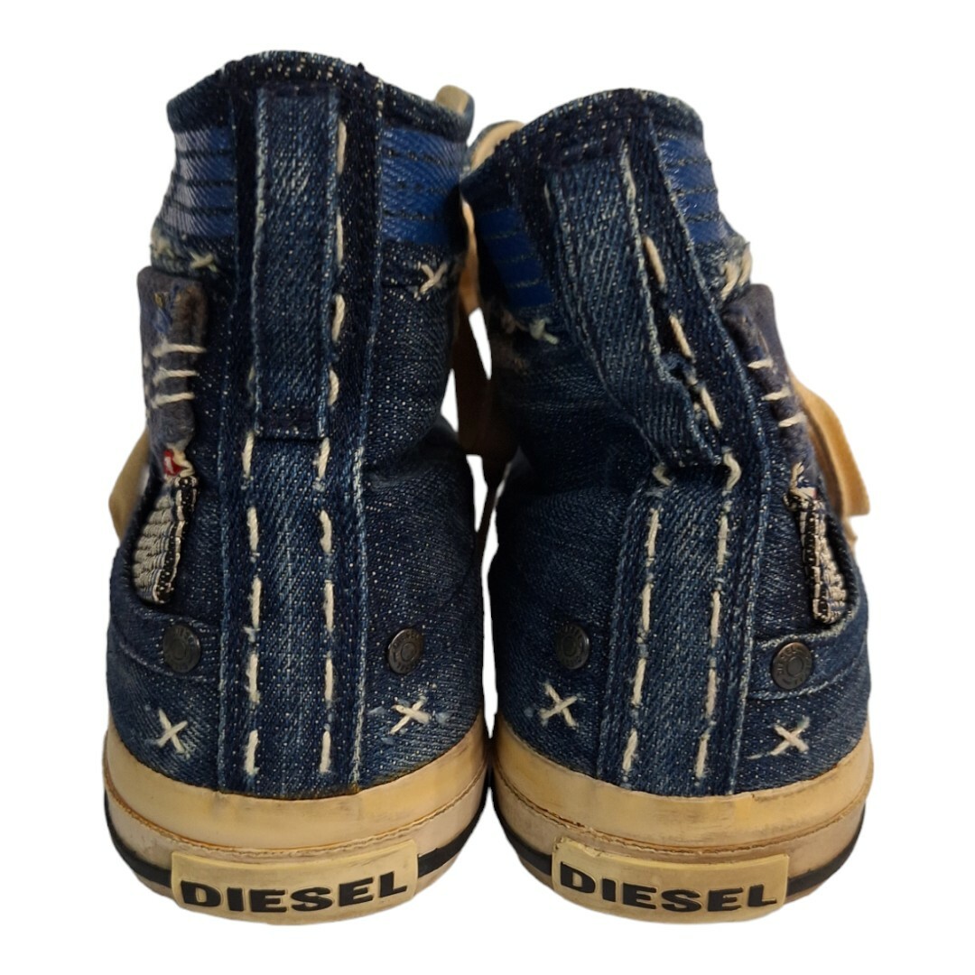 DIESEL(ディーゼル)のDIESEL 　ディーゼル　ハイカットスニーカー 　デニム 　ハンドステッチ メンズの靴/シューズ(スニーカー)の商品写真