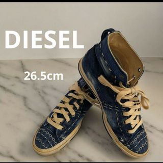 ディーゼル(DIESEL)のDIESEL 　ディーゼル　ハイカットスニーカー 　デニム 　ハンドステッチ(スニーカー)