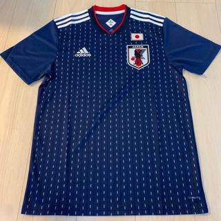 アディダス(adidas)の『美品』サッカー 日本代表 ユニホーム ジャパン　ゲームシャツ　ブルー　半袖(Tシャツ/カットソー(半袖/袖なし))