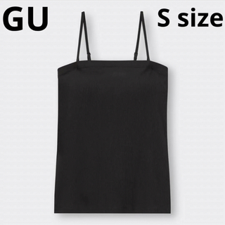 ジーユー(GU)のGU ジーユー　ブラフィールリブチューブトップ Sサイズ　black 黒(キャミソール)