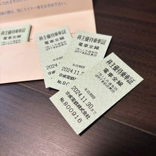 ケイセイ(KEISEI)の京成　株主優待　乗車証23枚セット(鉄道乗車券)
