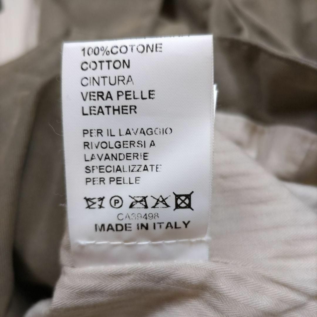 b1273レディースミリタリー風ジャケットイタリア製綿100% カーキXS（S） レディースのジャケット/アウター(ミリタリージャケット)の商品写真