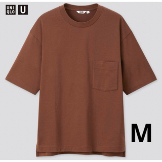 ユニクロ(UNIQLO)のユニクロ UNIQLO UT オーバーサイズ Tシャツ 5分袖 茶 M(Tシャツ/カットソー(半袖/袖なし))