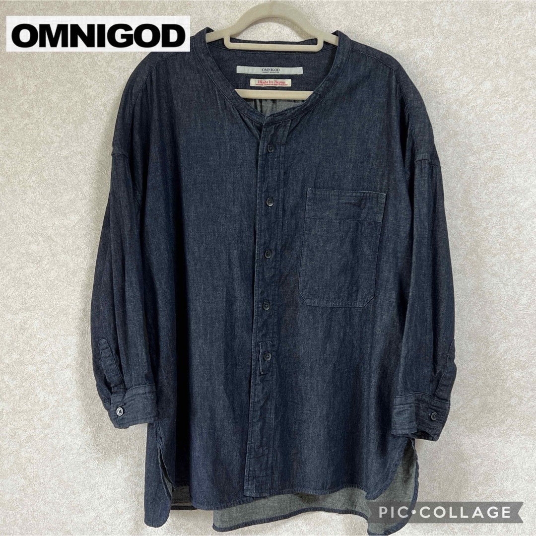 OMNIGOD(オムニゴッド)のOMNIGOD オムニゴッド　デニムシャツ　ブラウス　トップス　レディース レディースのトップス(シャツ/ブラウス(長袖/七分))の商品写真