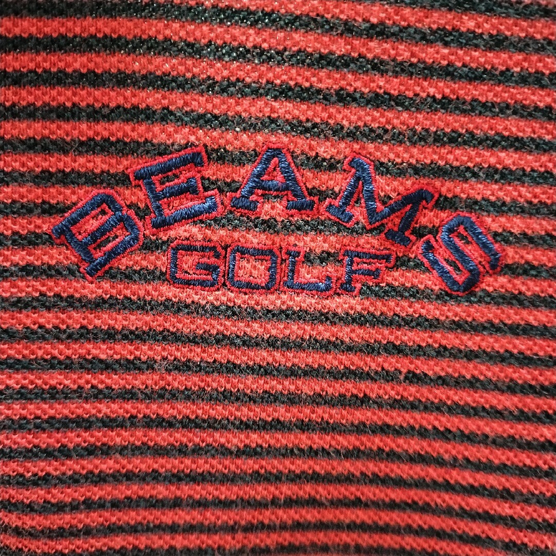 BEAMSGOLF(ビームスゴルフ)のBEAMS GOLF ビームスゴルフ　レディース　赤　半袖　ポロシャツ　ボーダー スポーツ/アウトドアのゴルフ(ウエア)の商品写真