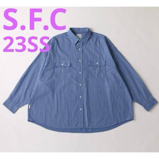 S.F.C 23SS SFC SHIRT SAX×WHITE