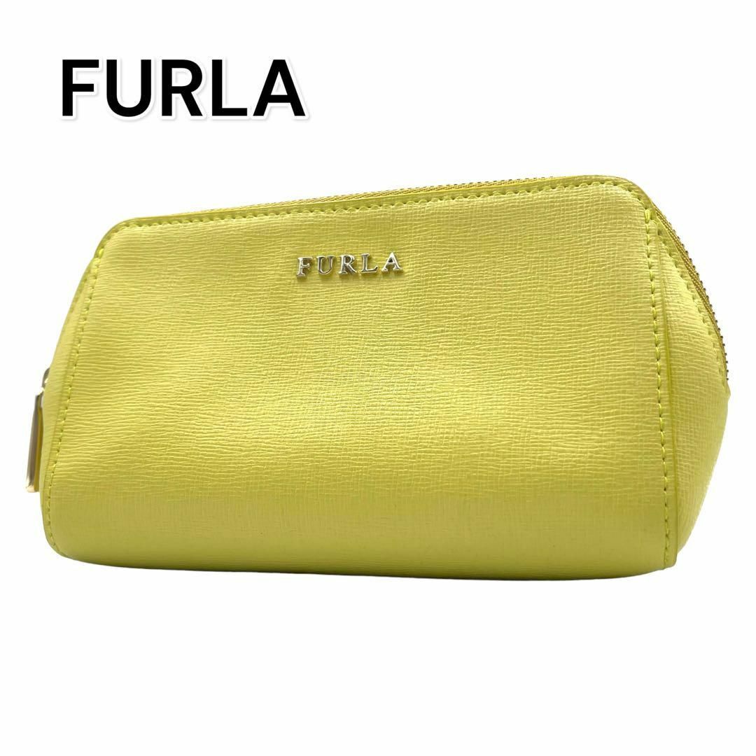 Furla(フルラ)のFURLA フルラ　ポーチ　イエロー　レザー　A387 レディースのバッグ(その他)の商品写真