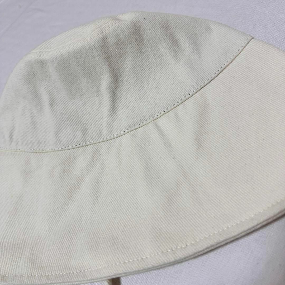 紐付きハット つば広め 帽子 紫外線対策 日除け対策 バケットハット バケハ レディースの帽子(その他)の商品写真