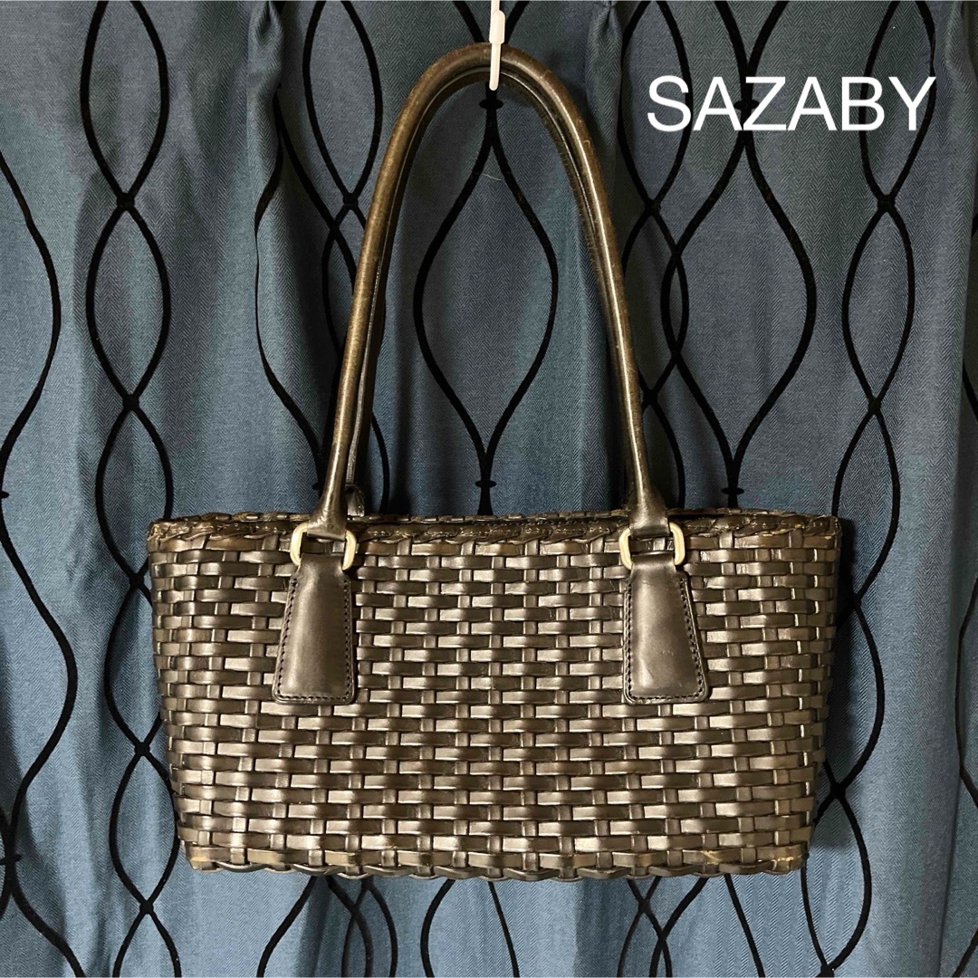 SAZABY(サザビー)のSAZABY 本革 籠バック ハンドバッグ レディースのバッグ(ハンドバッグ)の商品写真
