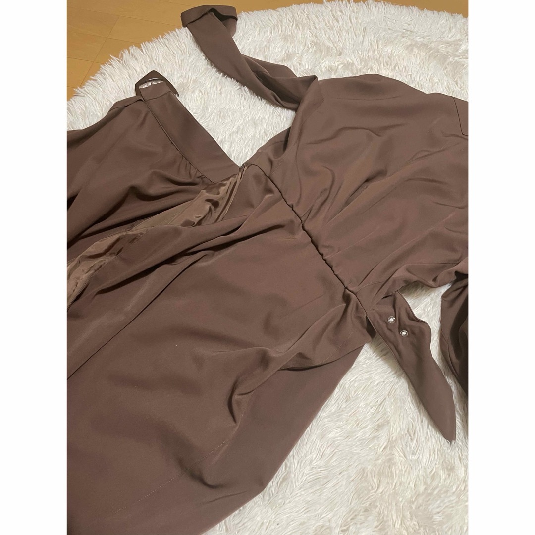 コートドレス　ブラウン　ワンピース レディースのジャケット/アウター(トレンチコート)の商品写真
