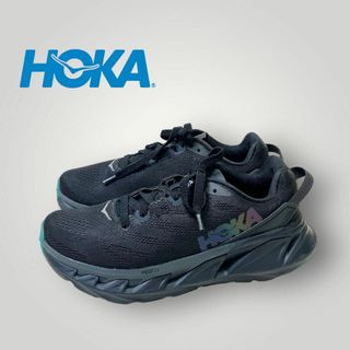 ホカオネオネ(HOKA ONE ONE)の[美品] ホカオネオネ ローカットスニーカー 23cm ブラック エレボン２(スニーカー)