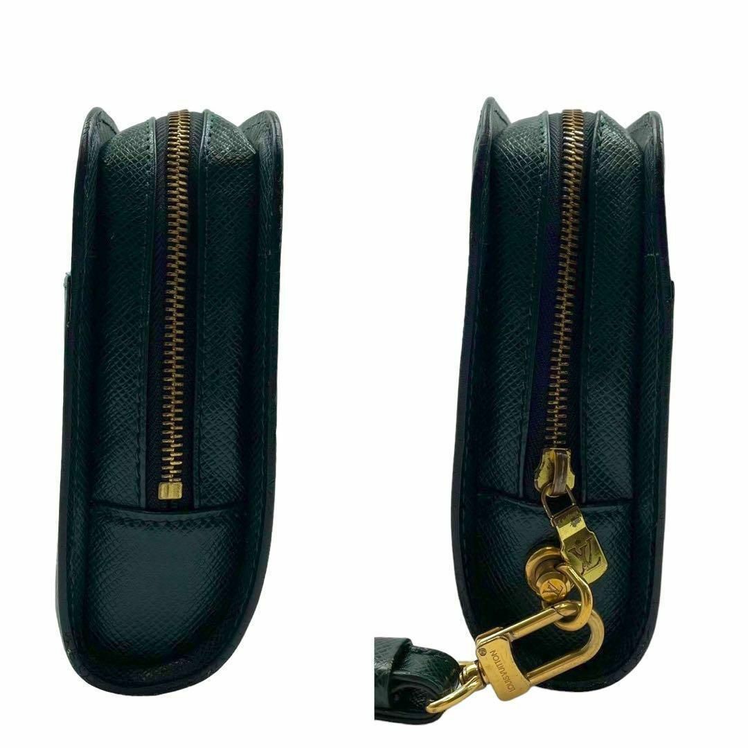 外観美品 LOUIS VUITTON セカンドバッグ クラッチバッグ タイガ 緑 外観美品 LOUIS VUITTON セカンドバッグ クラッチバッグ タイガ 緑