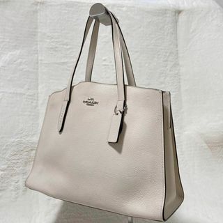 コーチ(COACH)のCOACH トートバッグ オールレザー アイボリー 白系 25137(トートバッグ)