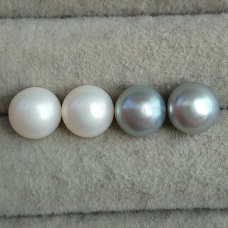 270 淡水真珠 ピアス 2色 ホワイト グレー 本真珠 セレモニー(ピアス)