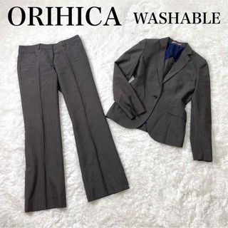 ORIHICA - オリヒカ パンツ スーツ セットアップ ストライプ サマー S 7号