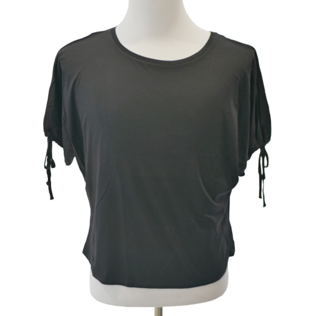 INDIVI(インディヴィ)のインディヴィ INDIVI Tシャツ カットソー ドルマン 半袖 38 ブラック レディースのトップス(カットソー(半袖/袖なし))の商品写真