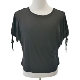 インディヴィ(INDIVI)のインディヴィ INDIVI Tシャツ カットソー ドルマン 半袖 38 ブラック(カットソー(半袖/袖なし))