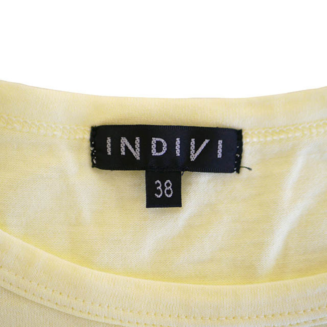 INDIVI(インディヴィ)のインディヴィ カットソー プルオーバー キャップスリーブ 38 イエロー レディースのトップス(その他)の商品写真