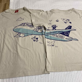 オジコ(OJICO)のオジコ tシャツ  サイズL  2枚  ペアルック  レディース  飛行機  (Tシャツ(半袖/袖なし))