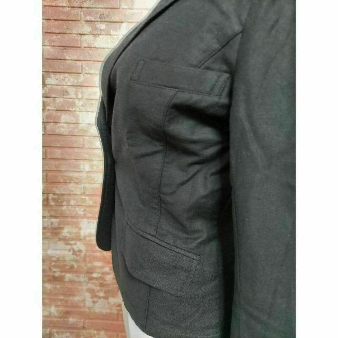 EGOIST(エゴイスト)のEGOIST エゴイスト 麻混じり テーラードジャケット 黒 レディースのジャケット/アウター(テーラードジャケット)の商品写真