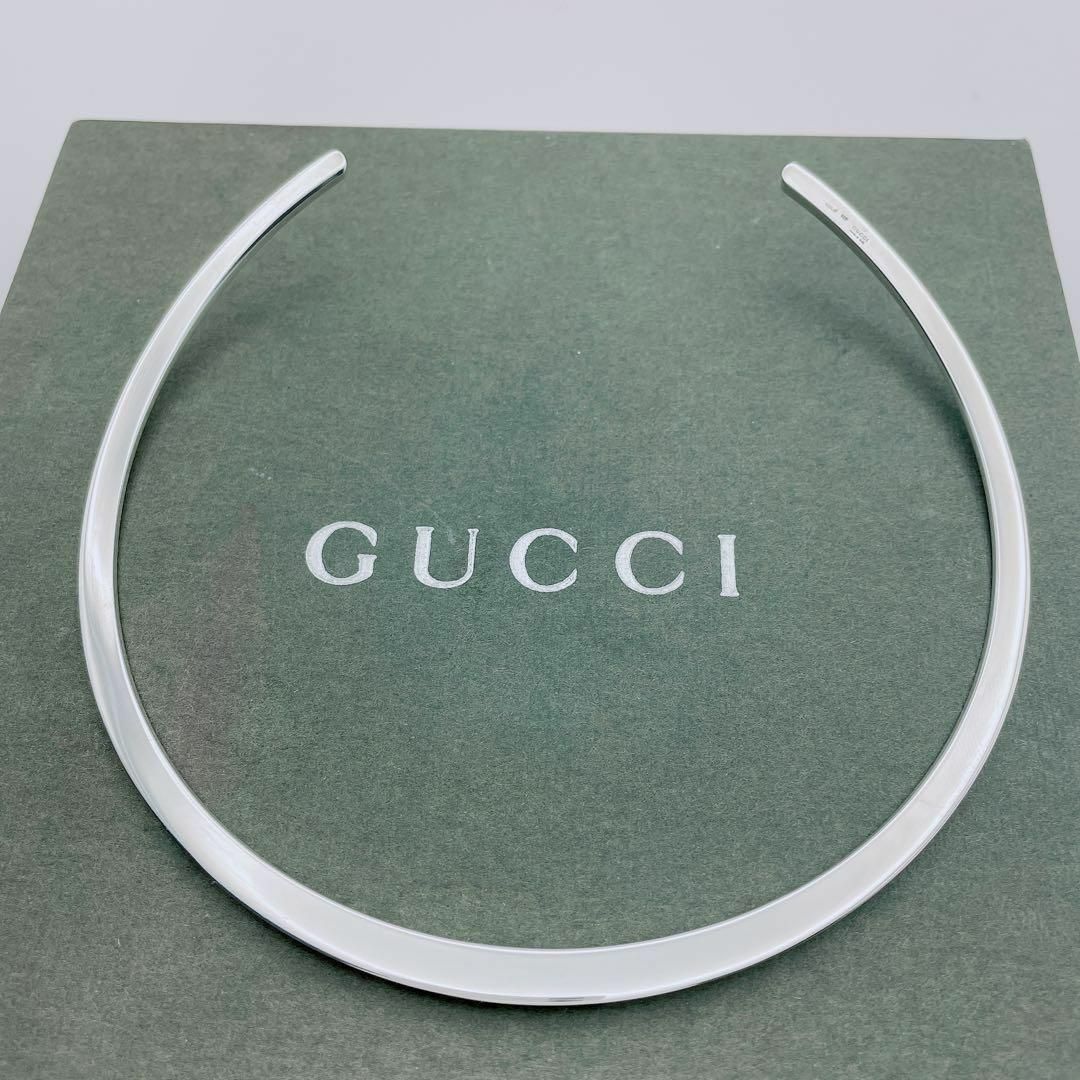 Gucci(グッチ)の【極美品】GUCCI チョーカー　ネックレス　シルバー　Gシェイプ レディースのアクセサリー(ネックレス)の商品写真