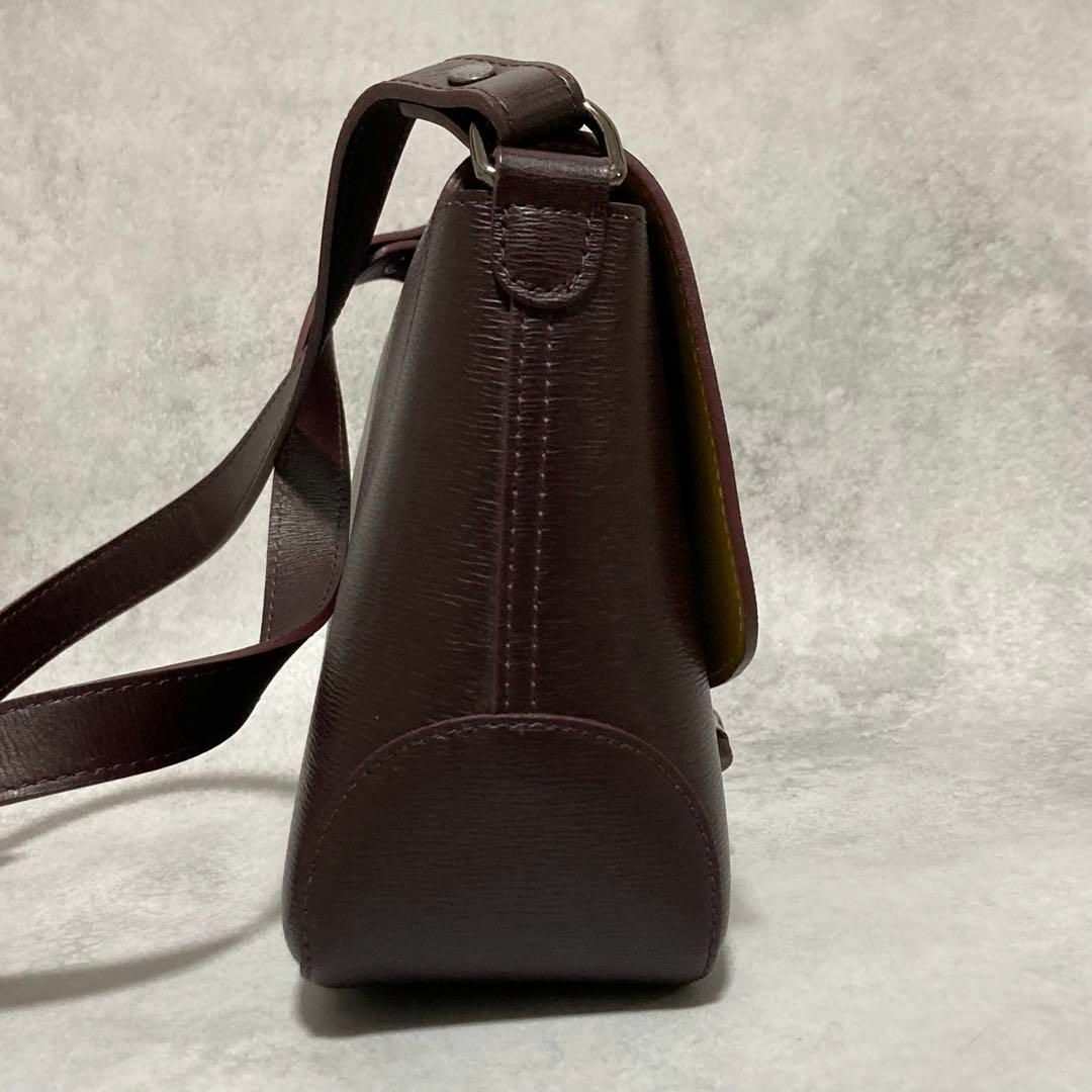 LONGCHAMP(ロンシャン)の【美品】LONGCHAMP  ロゾ　レザー　ショルダーバッグ　ボルドー系 レディースのバッグ(ショルダーバッグ)の商品写真