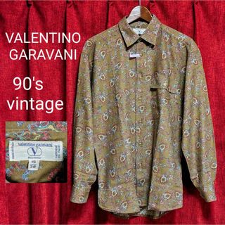 ヴァレンティノガラヴァーニ(valentino garavani)の90S ヴィンテージ ヴァレンティノガラヴァーニ 長袖 総柄シャツ ペイズリー(シャツ)