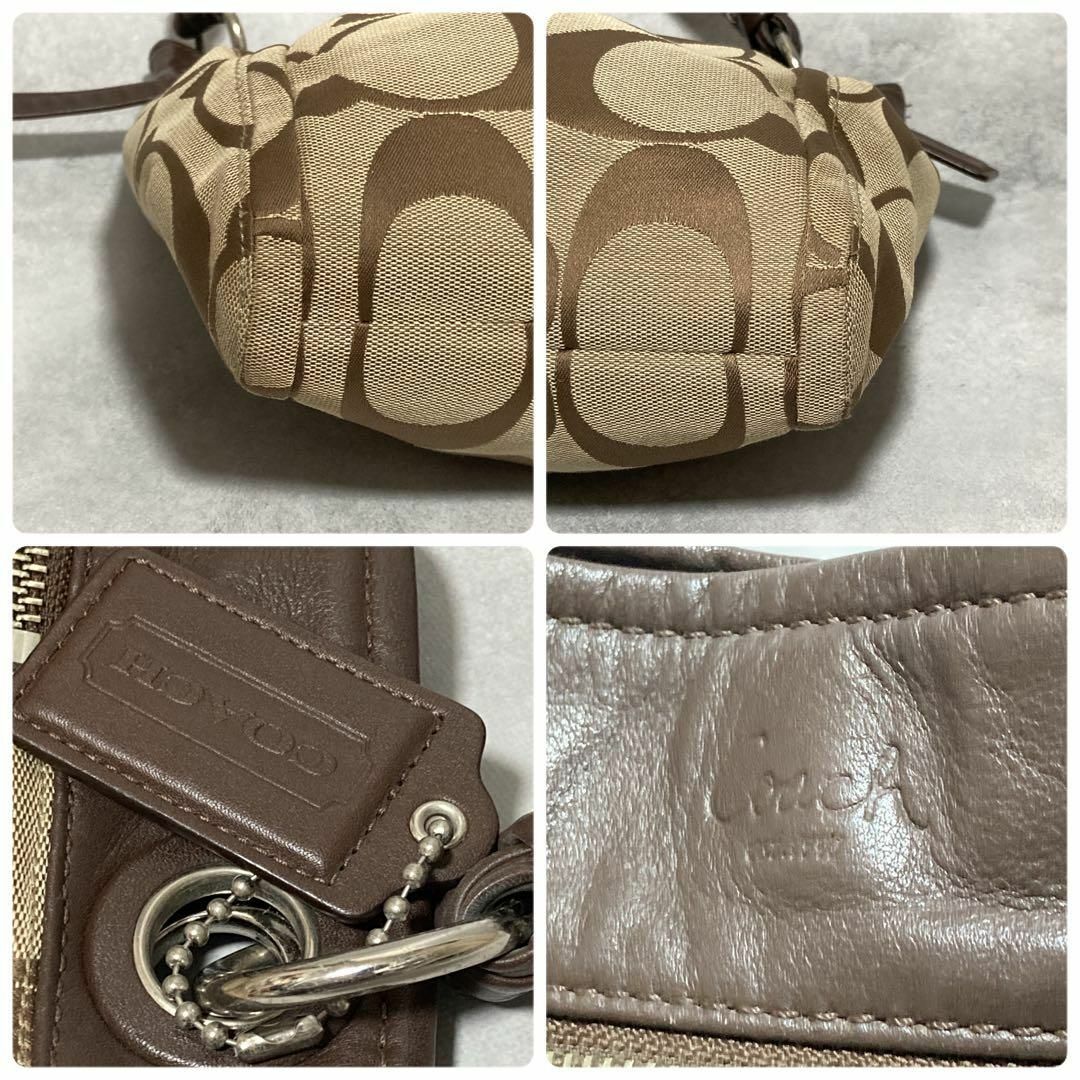 COACH(コーチ)のCOACH ショルダーバッグ 2way シグネチャー レザー ベージュ系 レディースのバッグ(ショルダーバッグ)の商品写真