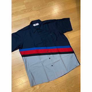 RED KAP  半袖ワークシャツ  サイズ XL  紺navy  used(シャツ)