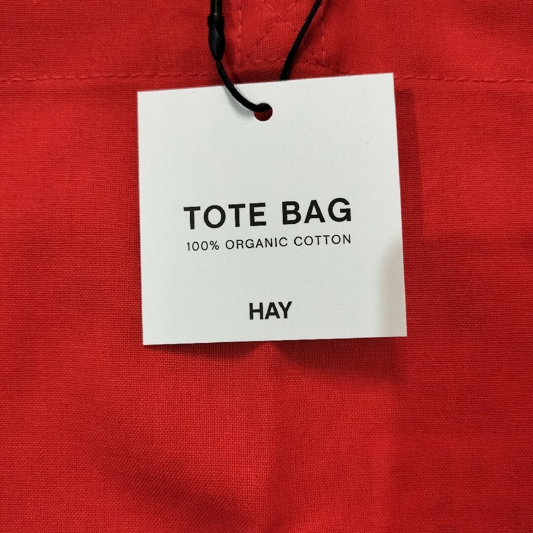 【新品未使用】HAY ヘイ トートバックポピーレッド 赤 OEKOTEX レディースのバッグ(トートバッグ)の商品写真