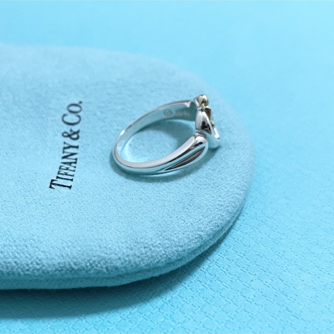 Tiffany & Co.(ティファニー)の【希少】Tiffany & Co. ハート リボン リング 指輪 16号 金 銀 レディースのアクセサリー(リング(指輪))の商品写真