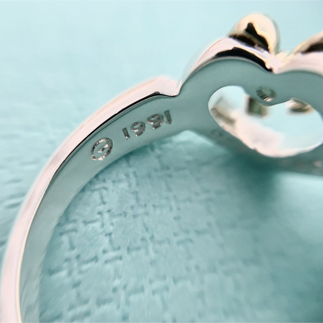 Tiffany & Co.(ティファニー)の【希少】Tiffany & Co. ハート リボン リング 指輪 16号 金 銀 レディースのアクセサリー(リング(指輪))の商品写真