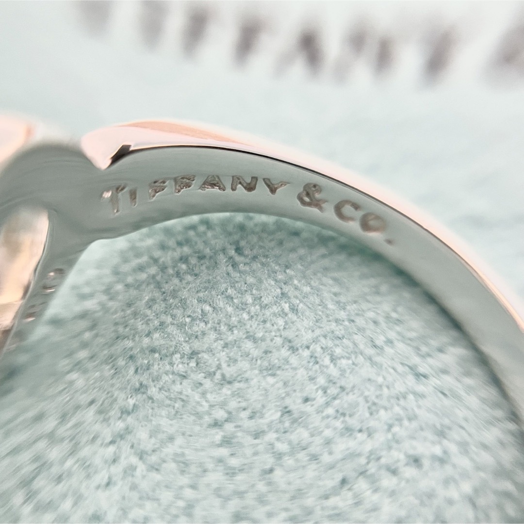 Tiffany & Co.(ティファニー)の【希少】Tiffany & Co. ハート リボン リング 指輪 16号 金 銀 レディースのアクセサリー(リング(指輪))の商品写真